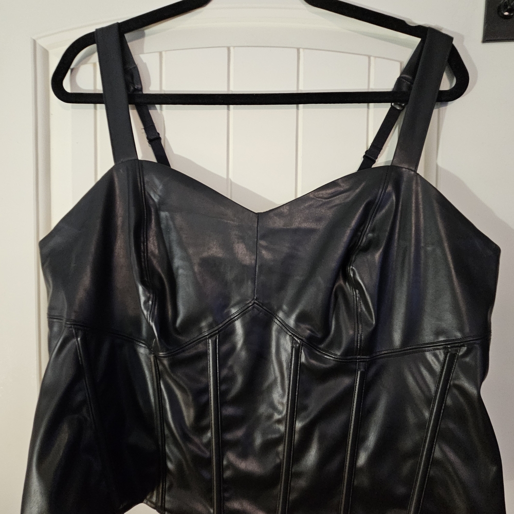Torrid Black Faux Leather Top